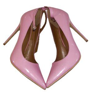 Shoe Republic LA Size 9 Womens Shoes Pumps Heels Pointed Toe Ankle Strap Pink